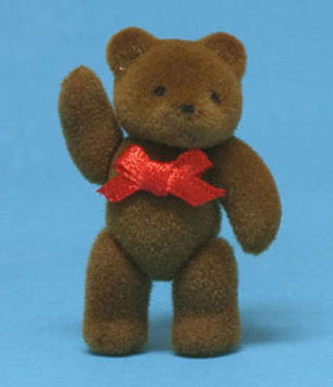 Dollhouse Miniature Jointed Teddy Bear, Assorted Natural Colors 2-3/4 High